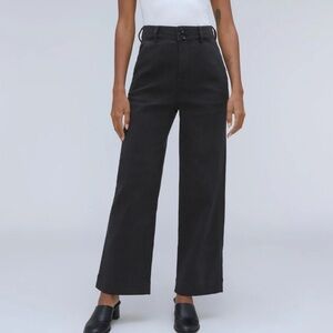 Everlane THE ORGANIC WIDE-LEG PANT black pockets